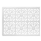 GASARÉ, Extra Large, Thick, Silicone Trivet for Hot Dishes, Pots, and Pans, Heat Resistant Mat for Countertop, Hot Pad for Kitchen, Easy to Clean, 16 x 12 x 38 Inches, White - Retail: $26