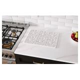 GASARÉ, Extra Large, Thick, Silicone Trivet for Hot Dishes, Pots, and Pans, Heat Resistant Mat for Countertop, Hot Pad for Kitchen, Easy to Clean, 16 x 12 x 38 Inches, White - Retail: $26