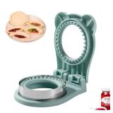 CHICHAUS Uncrustable Sandwich Maker, Sandwich Pocket Circle Shape Cutter and Sealer for Kids Breakfast and Lunchboxes, Light Blue, 3.7Inch - Retail: $8