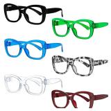 Eyekepper 6 Pack Metalless Screwless Spring Hinges Reading Glasses for Women Ladies Stylish Readers Cheaters +4.00 - Retail: $27