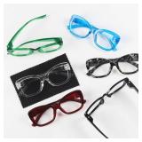 Eyekepper 6 Pack Metalless Screwless Spring Hinges Reading Glasses for Women Ladies Stylish Readers Cheaters +4.00 - Retail: $27