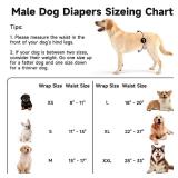 5 Pack Dog Diapers Male Reusable, Belly Bands for Male Dogs, High Absorbing Dog Pee Wraps for Doggie in Incontinence and Training Green XL - Retail: $29