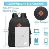 VASCHY Lightweight Backpack for School, Classic Basic Water Resistant Casual Daypack for Travel with Bottle Side Pockets (Black) - Retail: $20