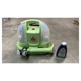 Bissell Little Green Mini Portable Carpet Cleaner *powers on, power cord holder has crack but still clicks in place, used* - Retail: $89