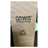 QDWIS Leaf Spherical Curtain Rod - Wood Grain Grey 18-45in Adjustable - Retail: $35