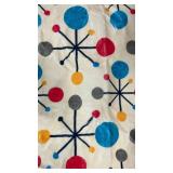 Atomic Starburst Area Rug 70x24in - Retail: $45