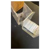 HIIMIEI Clear Acrylic Display Risers 2pc, 1-Tier Risers Stands Showcase for Amiibo Funko Pop Figures, Dessert, Jewelry-4 - Retail: $20