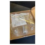 YestBuy 4 Tier Acrylic Cupcake Stand Afternoon Tea Cake Stand Large Cupcake Stand Cupcake Tower Cupcake Holder for Pastry + LED Light String Ideal for Weddings Birthday Bar Party Décor (Blue Light) *