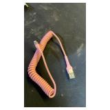 Pink Coiled USB Lightning Charging Cable - Retail: $12