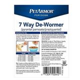 PetArmor 7-Way Deworm Dog Insect Treatment for Dogs - Above 25lbs - 2ct - Retail: $50