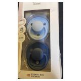 BIBS De Lux Silicone Pacifiers Round Nipple 2pk - Danish Made - Retail: $12