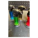 5pc Colorful Butane Torch Lighters Collection, Refillable - Retail: $12
