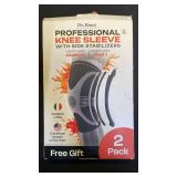 DR. BRACE ELITE Knee Brace with Size Stabilizer (2 Pack) Knee Brace for Women and Men, Workout, Sports, Daily Knee Compression Sleeve for Maximum Knee Pain Support and Fast Recovery (Mercury, Large) -