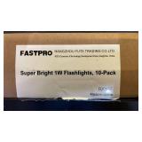 FastPro Super Bright 1W LED Flashlights - 10 Pack - Retail: $15