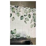 Eucalyptus Leaf Shower Curtain with Hooks - Retail: $25