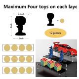 Acrylic Riser Black Acrylic Shelf Riser 3 Tier Perfume Organizer Cologne Display Stand Large Cupcake Stand Shelf for Funko POP Desserts Holder Collection Cosmetic Products Tabletop Use 12\X8\inX6\in -