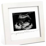 KeaBabies Baby Sonogram Picture Frame - Modern Ultrasound Picture Frames for Mom to Be, First Pregnancy Gifts for Expecting Mom and First Time Dad, Baby Gender Reveal Gifts (Alpine White) - Retail: $1