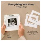 KeaBabies Baby Sonogram Picture Frame - Modern Ultrasound Picture Frames for Mom to Be, First Pregnancy Gifts for Expecting Mom and First Time Dad, Baby Gender Reveal Gifts (Alpine White) - Retail: $1