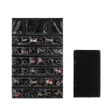 TEMUORG Travel Jewelry Organizer Foldable Jewelries Rolls Makeup Cosmetics Storage Bag for Earrings Rings Necklaces Bracelets with Zippered Pockets (36 Pockets) - Retail: $17