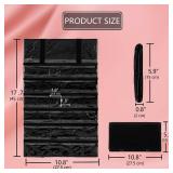 TEMUORG Travel Jewelry Organizer Foldable Jewelries Rolls Makeup Cosmetics Storage Bag for Earrings Rings Necklaces Bracelets with Zippered Pockets (36 Pockets) - Retail: $17