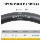 2-PCS 20\ Heavy Duty Bike Tire Tubes 20x2.102.40 Schrader Valve (5262-406) 20 Bicycle Inner Tubes Compatible with 20x2.10 20x2.125 20x2.20 20x2.25 20x2.3 20x2.35 20x2.4 Tire Tubes - Retail: $16in
