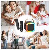 Mini Karaoke Machine for Kids Adults, Portable Bluetooth Speaker with 2 Wireless Karaoke Microphones,2025 TOP Birthday Gifts Toys for Boys 3,4, 5, 6, 7, 8+Years Old Toddler Karaoke Player(Black) - Ret