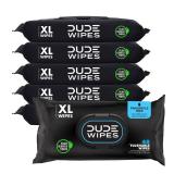 DUDE Wipes - Flushable Wipes - 6 Pack, 288 Wipes - Unscented Extra-Large Adult Wet Wipes - Vitamin-E and Aloe - Septic and Sewer Safe - Retail: $19