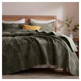 LEAONME Velvet Quilt King Size 98