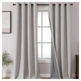 Joydeco Blackout Curtains 96 Inches Long, Light Blocking Curtains for Bedroom 2 Panels with Grommets, Thermal Insulated, Noise Reducing Room Darkening Drapes Privacy Protection for Living Room Window 