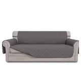 Easy-Going Reversible Couch Cover for 3 Cushion Couch Sofa Cover for Dogs Water Resistant Furniture Protector Cover with Foam Sticks Elastic Straps for Pet Cat (Sofa, GrayGray) - Retail: $33