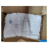 SUBRTEX Bathroom Rugs Chenille Bath Rug Soft Short Plush Bath Mat Soft Shower Mat Water Absorbent Shower Mat Quick Dry Machine Washable(White,16\ x 24\in) - Retail: $15in