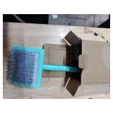 2PCS Slicker Brush for Dogs and Pet Comb,Professional Dog Grooming Brush (Goldendoodles,Poodles,Labradoodles) with Extra Long Pins to Effectively Remove Tangles, Knots and Mats (Cyan Large) - Retail: 
