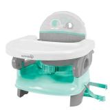 Ingenuity by Summer Unisex Deluxe Comfort Folding Booster Seat with Feeding Tray, Chair Straps Secure Booster, and Removable Seat Pad, Grey - Retail: $28