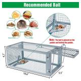2 Packs Humane Rat Trap Outdoor, Wanqueen Humane Mouse Traps Indoor, Small Rodent Chipmunk Trap and Other Live Animal Cage Catch and Release - Retail: $31