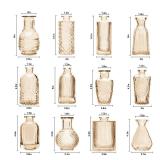 RUCKACE Bud Vases in Bulk 22 Gold Glass Small Vases Flower Vase for Centerpiece Table Wedding Decorations Home Decor Party - Retail: $36