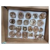 RUCKACE Bud Vases in Bulk 22 Gold Glass Small Vases Flower Vase for Centerpiece Table Wedding Decorations Home Decor Party - Retail: $36