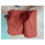 MIULEE 24x24 Inch Pack of 2 Decorative Linen Pillow Covers Boho Farmhouse Modern Soft Accent Euro Shams Throw Pillows for Bed Neutral Cushion Covers Sofa Couch Living Room Home Decor, Burnt Orange - R