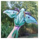 Frankiezhou Home Luna Moth Plush Toy, Large Luna Moth Stuffed Animals 16in, Realistic Soft Big Moth Plushie Model Toy, Unique Plush Gift Collection for Kids, Medium, Green - Retail: $29