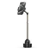 JSAUX Car Cup Holder Cellphone Mount, Metal Long-Arm Ultra Stable Phone Holder for Car Cupholders - Adjustable for iPhone 16 15 Pro Max 13 12 11, Samsung Galaxy S24 S23 Ultra, Google Pixel 9 Pro - Ret