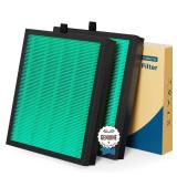 AROEVE MK07 Air Filter Pet Allergy Replacement 4-in-1 Air Purifier Filter, Efficiency Activated Carbon for Dust Pollen Lint Smoke Pet Dander Version (2 Packs) - Retail: $35