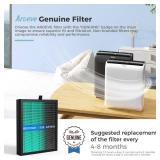 AROEVE MK07 Air Filter Pet Allergy Replacement 4-in-1 Air Purifier Filter, Efficiency Activated Carbon for Dust Pollen Lint Smoke Pet Dander Version (2 Packs) - Retail: $35