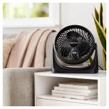 Amazon Basics Air Circulator Fan, Desk Fan for Bedroom, Home and Office, With 90-Degree Tilt Head, 3 Speed Settings, Lightweight (3 LBS), 35 Watts, Black, 11.1\W x 6.3\inD x 10.9\inH - in
