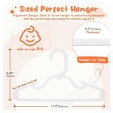 HOUSE DAY Premium Baby Hangers 20 Pack, 11 Inch Kids Plastic Hanger White, Slim Childrens Hangers for Infant, Toddler, Child Clothes, Non-Slip Sturdy and Durable Baby Clothes Hanger for Closet - Retai
