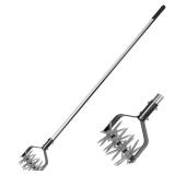 BARAYSTUS Rotary Garden Tool, Adjustable Hand Tiller, Long Handle Cultivator for Aerating, Weeding, Planting and Mixing Soil or Reseeding Grass - Retail: $30