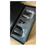 Newlywoo Engagement Gifts for Couples - Unique Fiance Gift for Him or Her! Whiskey Wine Glasses with Diamond Wine Stopper - Retail: $28