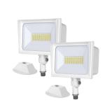 DEWENWILS 2-Pack 65W Flood Lights Outdoor, 6670 LM Super Bright Security Light Switch Controlled, IP65 Waterproof, 5000K LED Flood Light Outdoor for Yard, Garage, Garden, UL Listed - Retail: $70