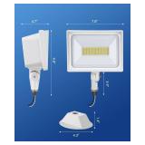DEWENWILS 2-Pack 65W Flood Lights Outdoor, 6670 LM Super Bright Security Light Switch Controlled, IP65 Waterproof, 5000K LED Flood Light Outdoor for Yard, Garage, Garden, UL Listed - Retail: $70