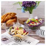 bUCLA 12 Pack Clear Plastic Serving Bowls - 20 OZ Angled Serving Bowls Disposable for Chip,Candy,Salad and Fruit - Ideal for Party and Wedding - Retail: $20