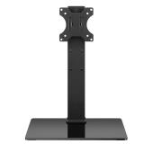 WKWKER Universal TV Stand for 13-32inch LED LCD TV Table Top TV Stand with 45 Degree Height Adjustable Swivel TV Stand Mount with Tempered Glass Base Max VESA 100x100mm, Black, WK101 - Retail: $20