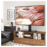 WKWKER Universal TV Stand for 13-32inch LED LCD TV Table Top TV Stand with 45 Degree Height Adjustable Swivel TV Stand Mount with Tempered Glass Base Max VESA 100x100mm, Black, WK101 - Retail: $20